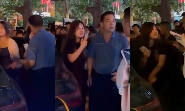 老公开原配的车载小三出行 被原配马路堵死当场抓奸 街拍视频刷爆本地朋友圈！